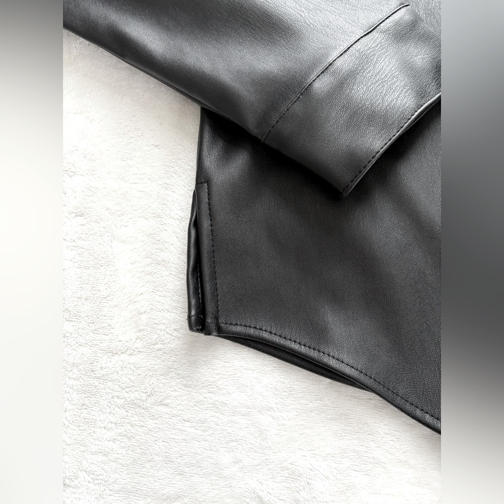 NWT - Mudpie Salem Vegan Leather Shacket.  Size Medium. - Picture 12 of 16
